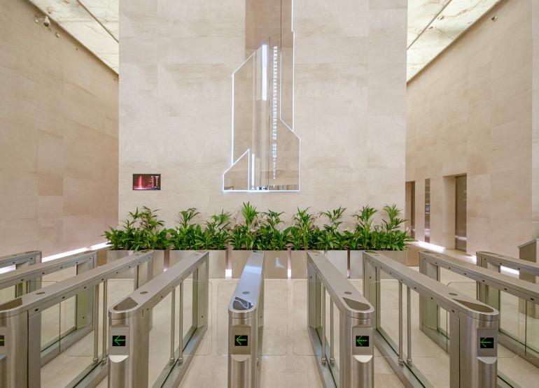 Башня Меркурий: Пропускная система